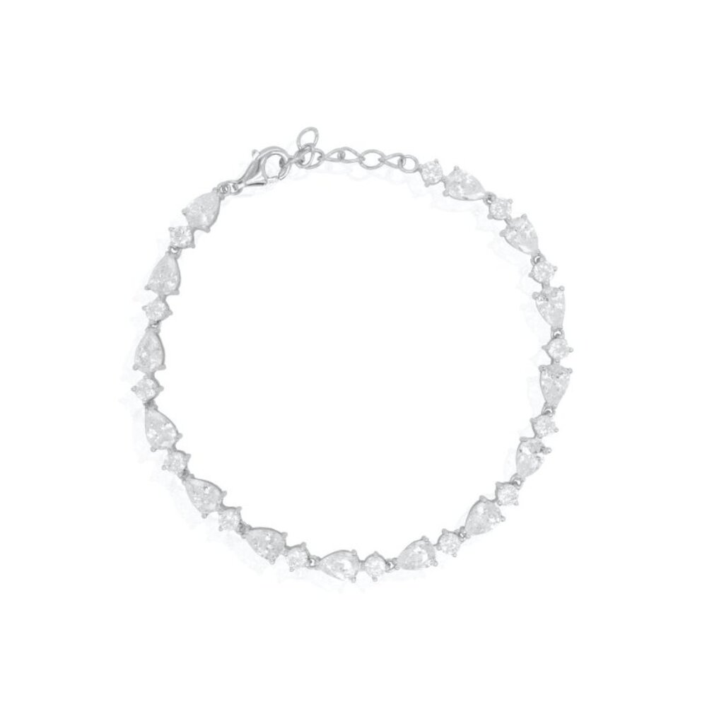 NWT Ariana Tennis Bracelet // Sterling Silver + CZ